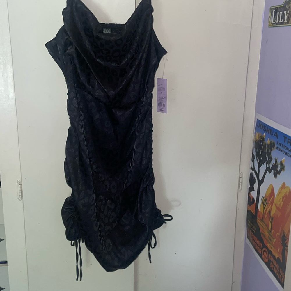 Black leopard Cocktail dress